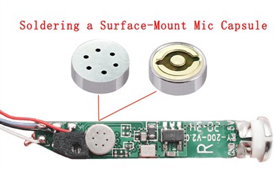 Como soldar uma cápsula de microfone SMD
